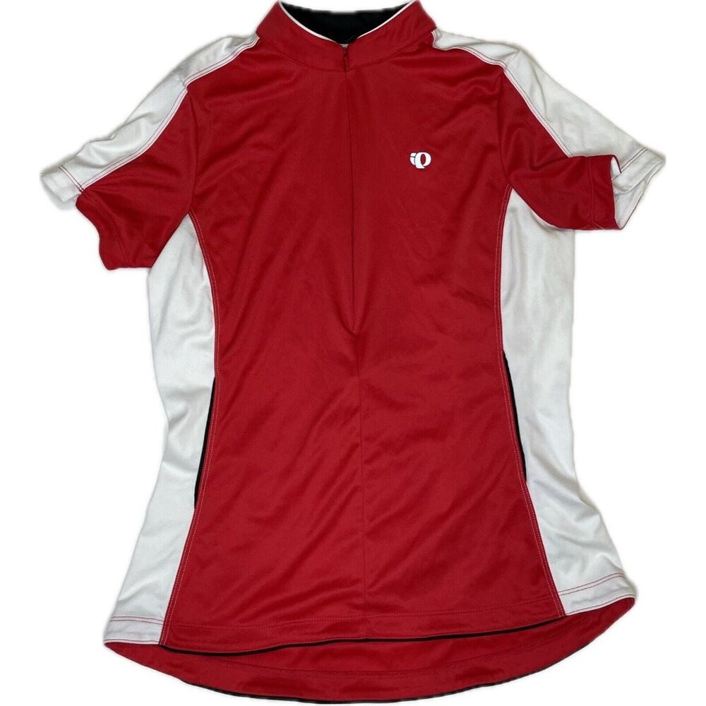 Pearl Izumi Women’s Cycling Jersey XL Red White Full Zip Short Sleeve - Picture 2 of 9